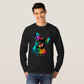 French Bulldog Paint Splatter Frenchie Splatter T-Shirt (Vorne ganz)