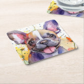French Bulldog Paper Untersetzer (angewinkelt)