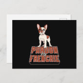 French Bulldog Pardon Mein Freund Vintag Funny Postkarte (Vorne/Hinten)