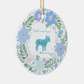 French Bulldog Pastel Blue Custom Photo Memorial Keramik Ornament (Rechts)