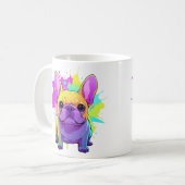 French Bulldog Pastel Splash of Color Kaffeetasse (Vorderseite Links)