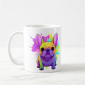 French Bulldog Pastel Splash of Color Kaffeetasse (Links)