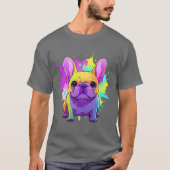 French Bulldog Pastel Splash of Color T-Shirt (Vorderseite)