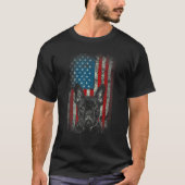 French Bulldog Patriotic USA Flag Design for Frenc T-Shirt (Vorderseite)