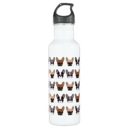 French Bulldog Pattern Edelstahlflasche