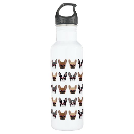 French Bulldog Pattern Edelstahlflasche (Vorderseite)