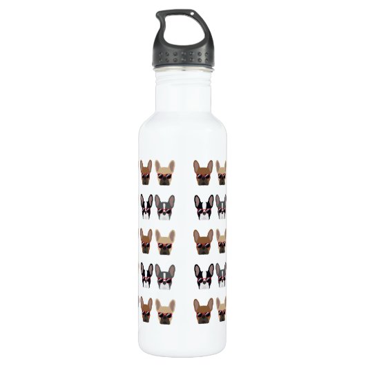 French Bulldog Pattern Edelstahlflasche (Rückseite)