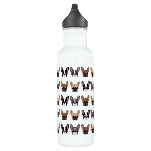 French Bulldog Pattern Edelstahlflasche (Rechts)