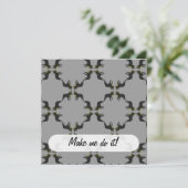French Bulldog Pattern Einladung (Stehend Vorderseite)