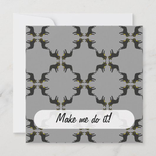 French Bulldog Pattern Einladung (Vorderseite)