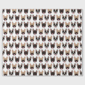 French Bulldog Pattern Geschenkpapier (Flach)