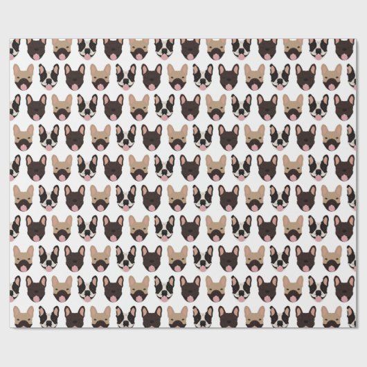 French Bulldog Pattern Geschenkpapier (Flach)