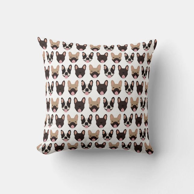French Bulldog Pattern Kissen (Vorderseite)