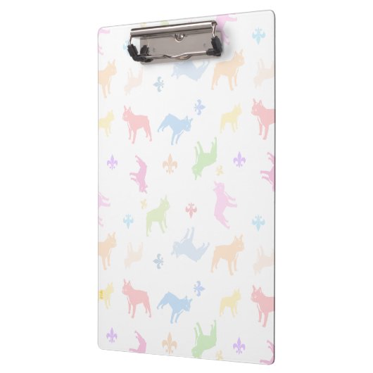 French Bulldog Pattern Klemmbrett (Links)