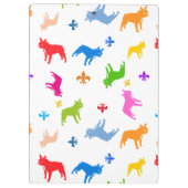 French Bulldog Pattern Klemmbrett (Rückseite)