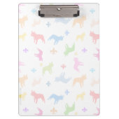 French Bulldog Pattern Klemmbrett (Vorderseite)