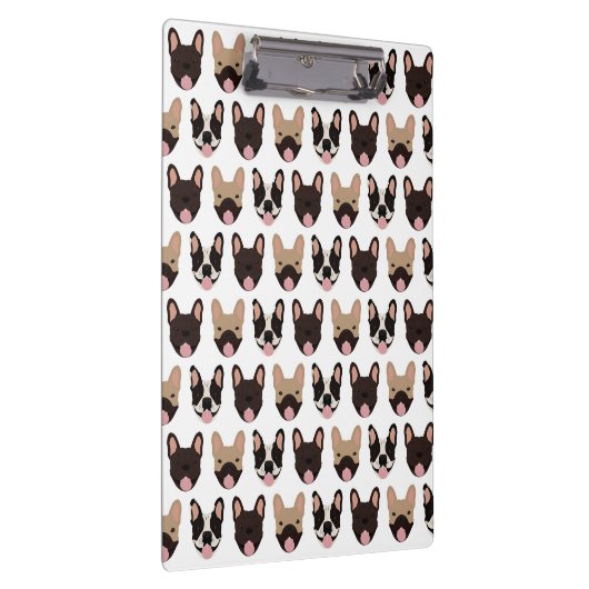French Bulldog Pattern Klemmbrett (Rechts)