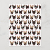 French Bulldog Pattern Postkarte (Vorderseite)