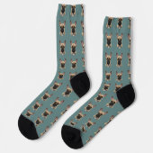 French Bulldog Pattern Socken (Linkes Detail)