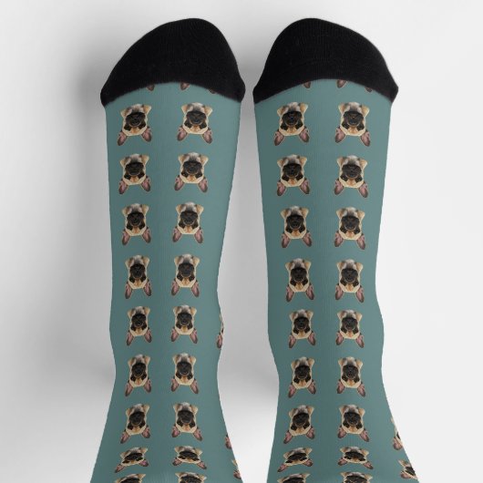 French Bulldog Pattern Socken (Oben)