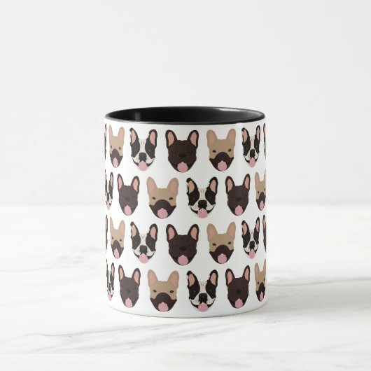 French Bulldog Pattern Tasse (Zentrum)