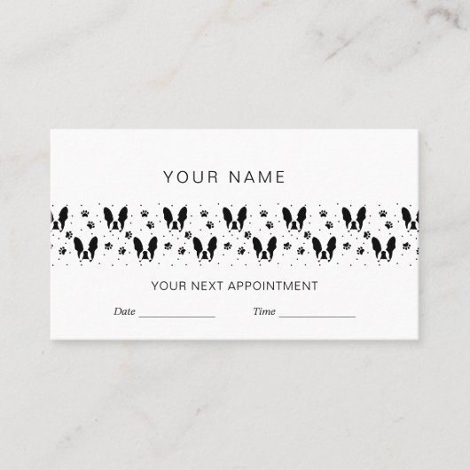 French Bulldog Pattern Terminkarte (Vorderseite)