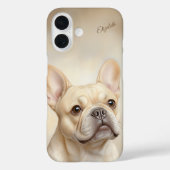 French Bulldog Personalisiert Cream Frenchie Case-Mate iPhone Hülle (Rückseite)