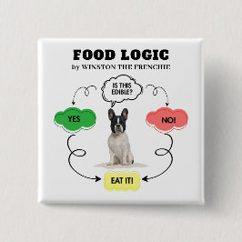 French Bulldog Personalisiert Food Logic Flowchart Button