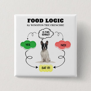 French Bulldog Personalisiert Food Logic Flowchart Button