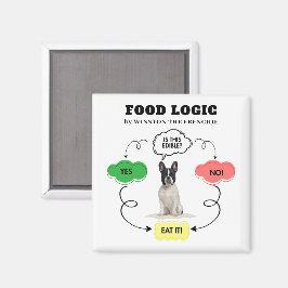 French Bulldog Personalisiert Food Logic Flowchart Magnet