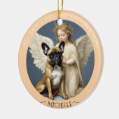French Bulldog Personalisiert Memorial Keramik Ornament (Links)