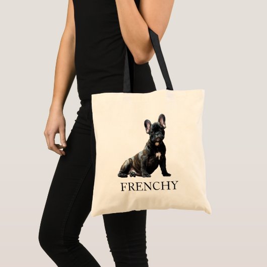 French Bulldog personalize Tote Bag Tragetasche (Vorderseite (Produkt))