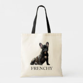 French Bulldog personalize Tote Bag Tragetasche (Rückseite)