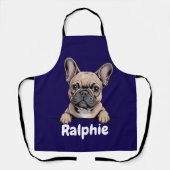 French Bulldog Personalized Dog Name Pet Owner Schürze (Vorderseite)