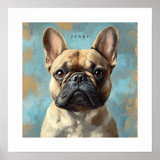 French Bulldog Personalized Print Poster (Vorne)