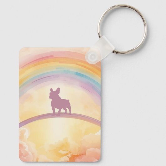 French Bulldog Pet Loss Keychain – Custom Schlüsselanhänger (Rückseite)
