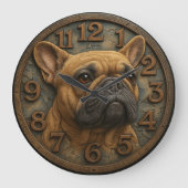 French Bulldog pet lover gift, dog breed Große Wanduhr (Vorderseite)