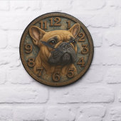 French Bulldog pet lover gift, dog breed Große Wanduhr