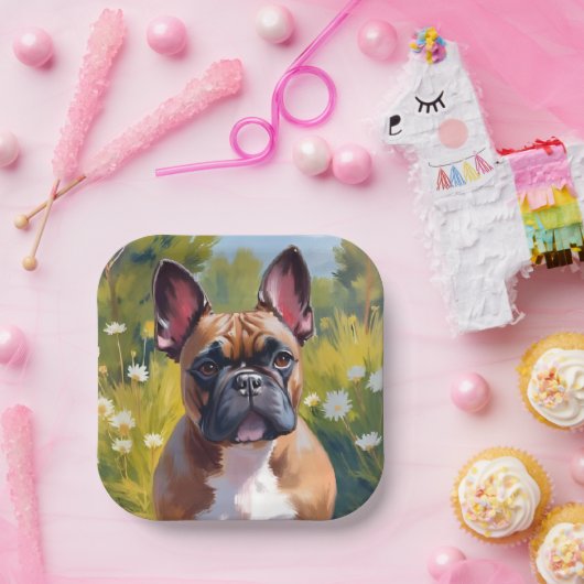French Bulldog | Pet Painting Dog Pappteller (Party)