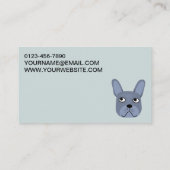 French Bulldog Pet Services Business Card Visitenkarte (Rückseite)