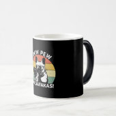 French Bulldog Pew Pew Madafakas Crazy Pew Verwandlungstasse (VorderseiteRechts)