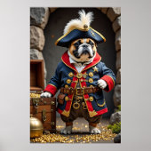 French Bulldog Pirate Regal Explorer Poster (Vorne)