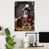 French Bulldog Pirate Treasure Guardian Poster (Heimbüro)