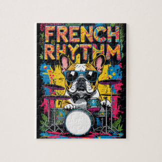 French Bulldog Playing Drums Puzzle