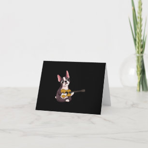 french bulldog playing guitar   guitarist gift karte
