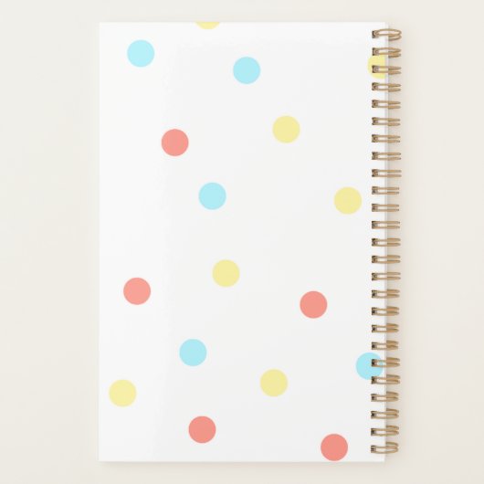French Bulldog Polka Dot Planner Planer (Rückseite)