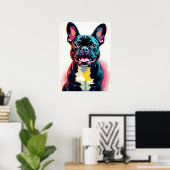 French Bulldog Pop Art - Bold Retro Comic Style Poster (Heimbüro)