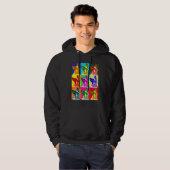 French Bulldog Pop Art Portrait Hunde Hoodie (Vorne ganz)