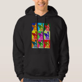 French Bulldog Pop Art Portrait Hunde Hoodie (Vorderseite)