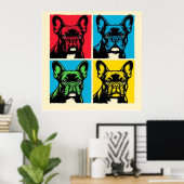French Bulldog Pop Art Poster (Heimbüro)